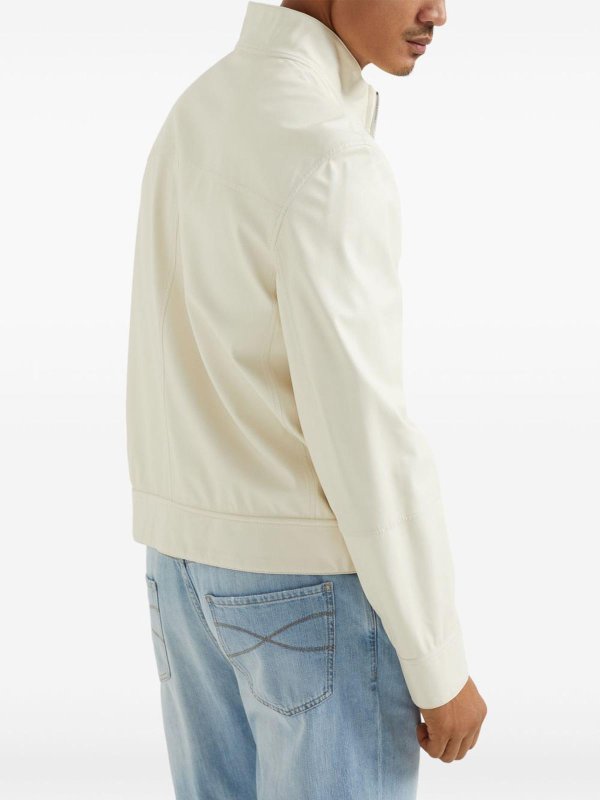 Bomberjacke - Weiß shop online: BRUNELLO CUCINELLI