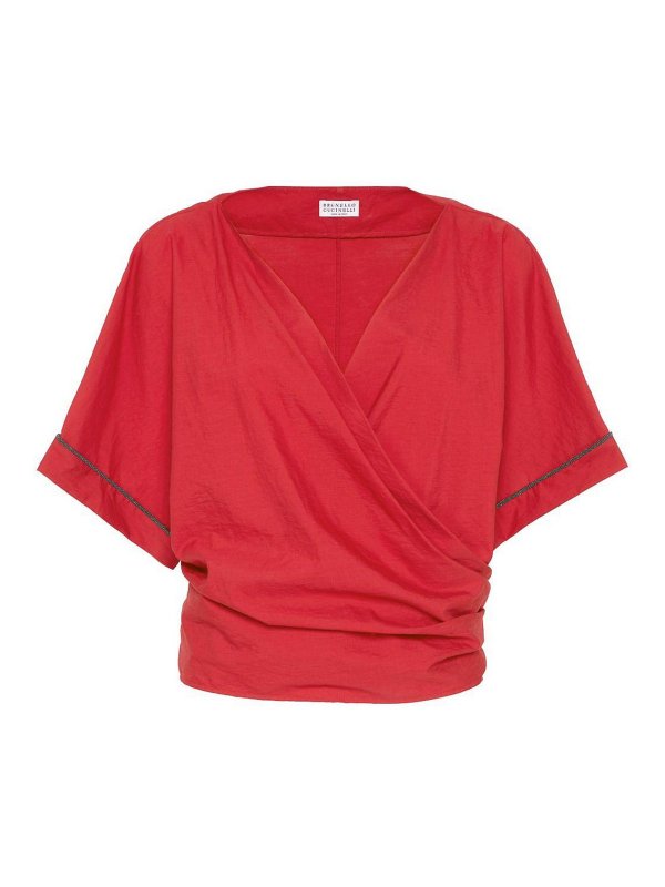 BRUNELLO CUCINELLI: Blusas - Blusa - Rojo