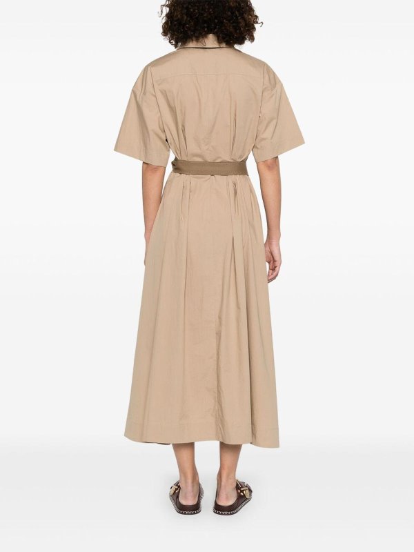 Knielanges Kleid - Braun shop online: BRUNELLO CUCINELLI
