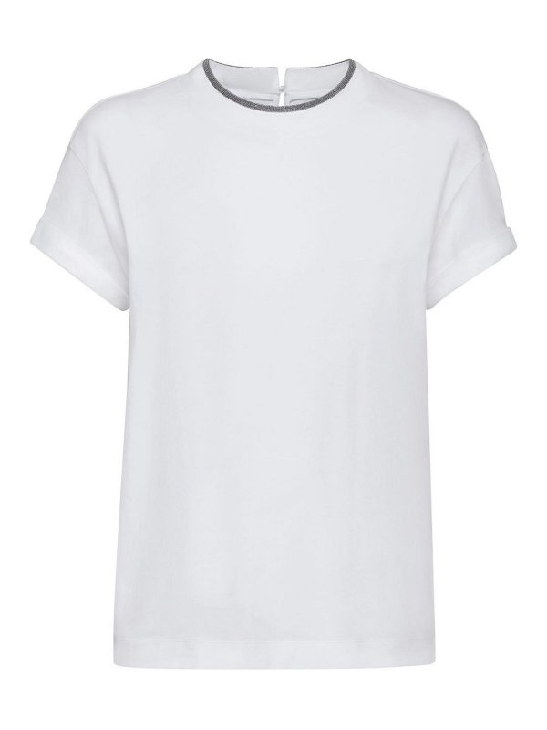 BRUNELLO CUCINELLI: T-shirts - T-Shirt - Weiß