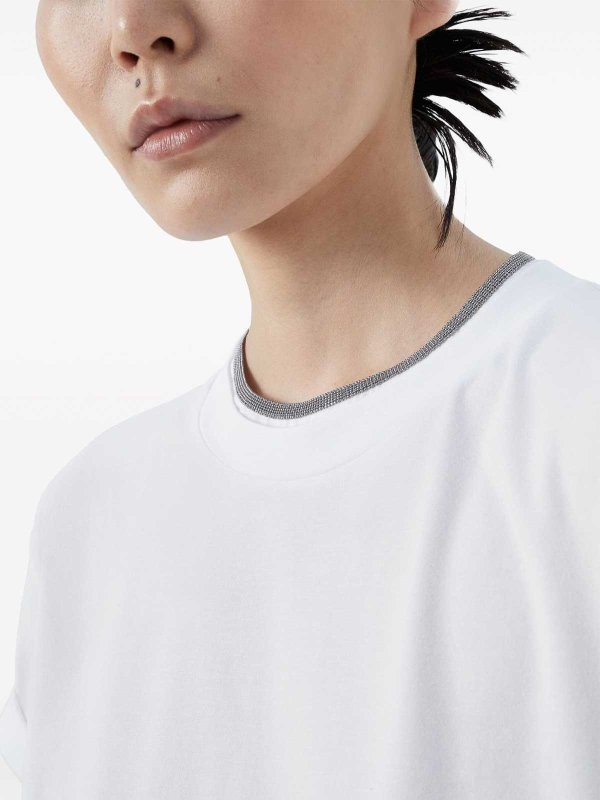 T-Shirt - Weiß shop online: BRUNELLO CUCINELLI