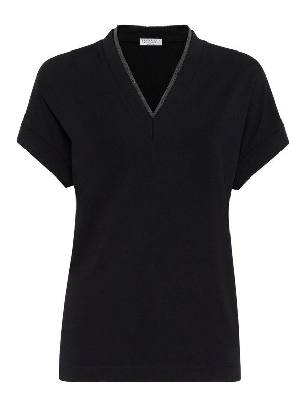 BRUNELLO CUCINELLI: Tops & Débardeurs - Top - Noir