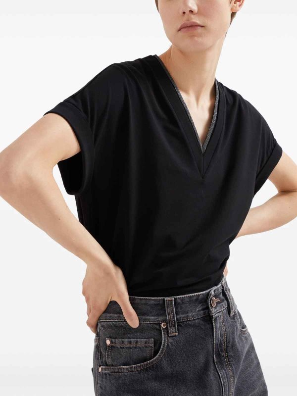 BRUNELLO CUCINELLI: Tops & Débardeurs online - Top - Noir