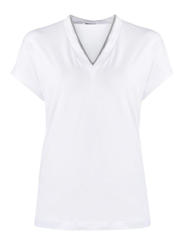BRUNELLO CUCINELLI: T-shirts - T-Shirt - Blanc