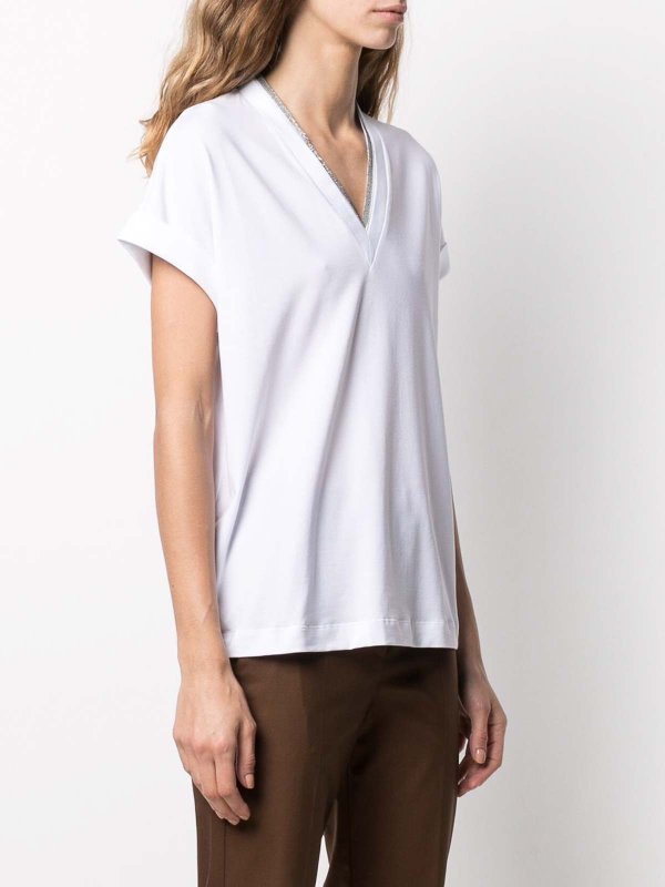 The Best Shops BRUNELLO CUCINELLI: T-shirts - T-Shirt - Blanc