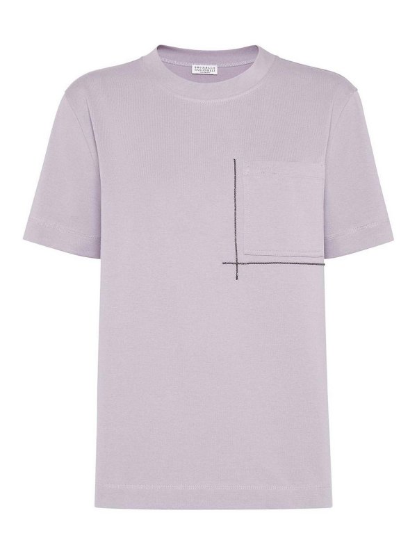 BRUNELLO CUCINELLI: T-shirts - T-Shirt - Violet