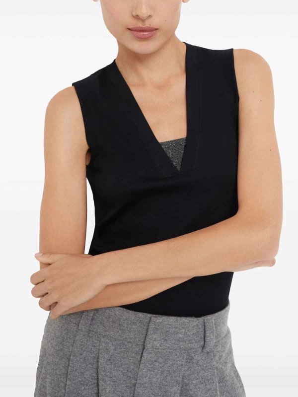 BRUNELLO CUCINELLI: トップス＆タンクトップ online - トップ/タンクトップ - 黒