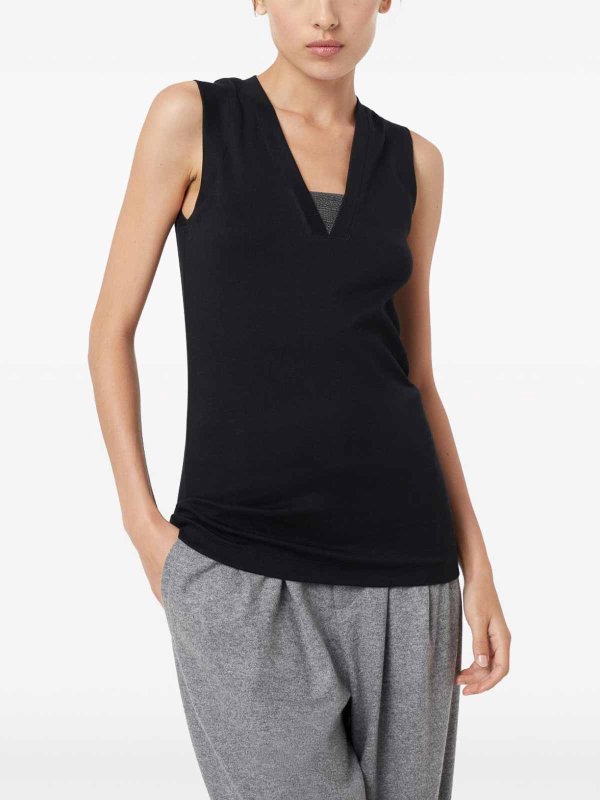 BRUNELLO CUCINELLI buy online トップ/タンクトップ - 黒