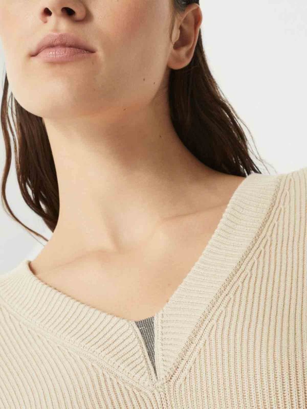 U-Boot-Pullover - Beige shop online: BRUNELLO CUCINELLI