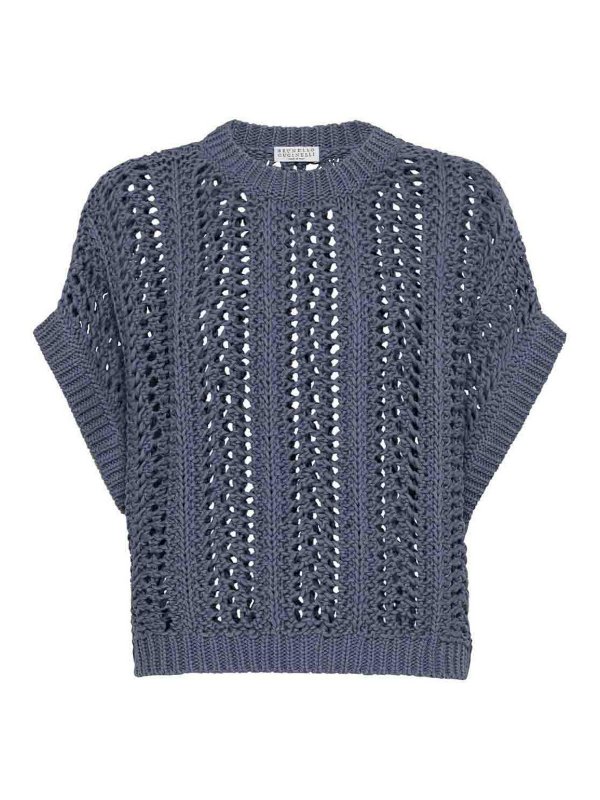 BRUNELLO CUCINELLI: Tops und Tank Tops - Top - Blau
