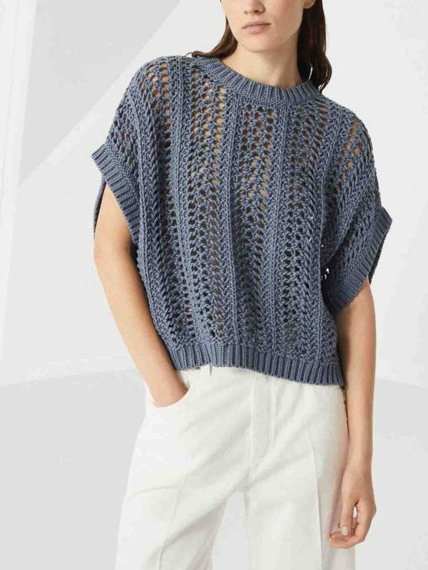 The Best Shops BRUNELLO CUCINELLI: Tops und Tank Tops - Top - Blau
