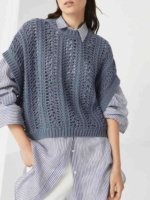 The Best Shops BRUNELLO CUCINELLI: Top - Blau