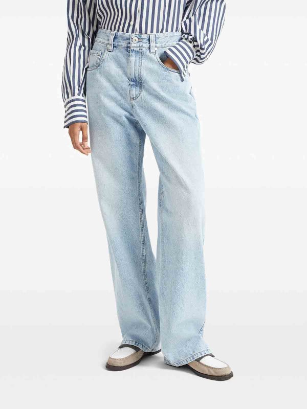 Bootcut Jeans - Blau shop online: BRUNELLO CUCINELLI