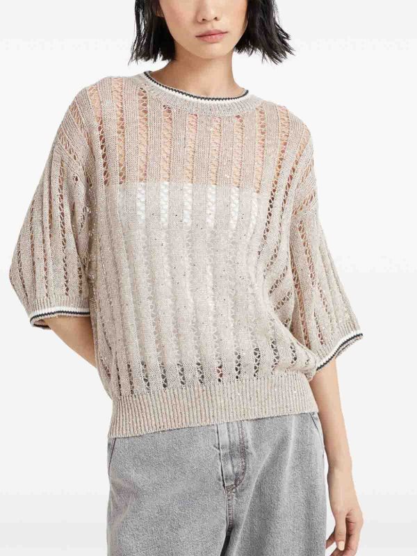 BRUNELLO CUCINELLI buy online ボートネック - ベージュ