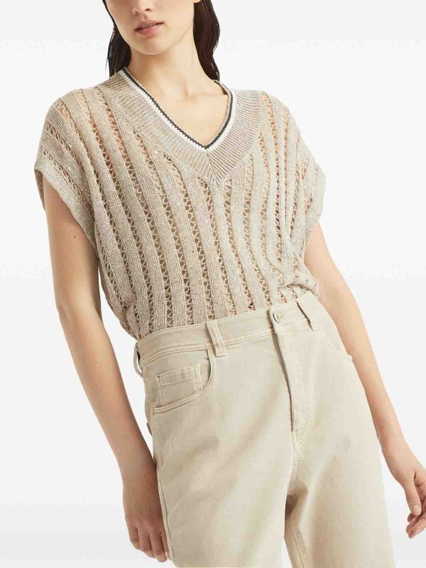 Tシャツ - ベージュ shop online: BRUNELLO CUCINELLI