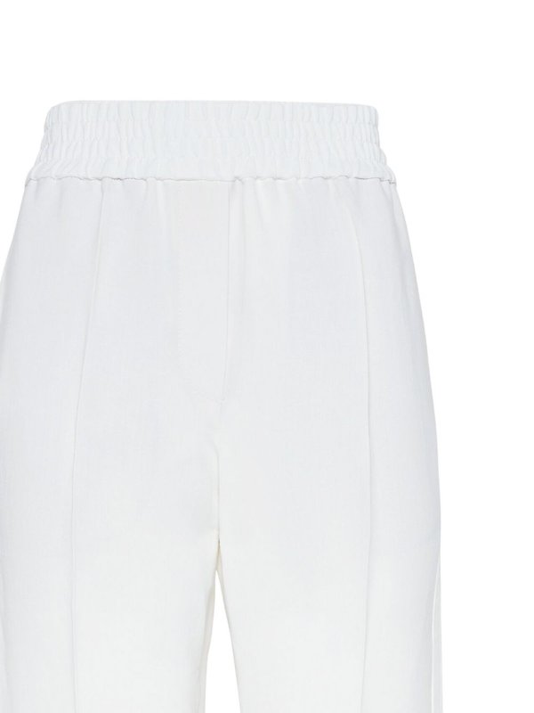 BRUNELLO CUCINELLI buy online Crop trousers with striped detail