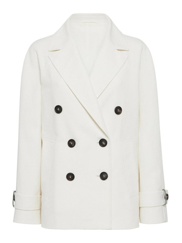 BRUNELLO CUCINELLI: ショートコート - ショートコート - 白