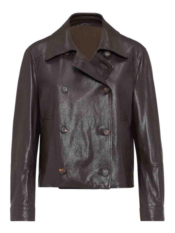 BRUNELLO CUCINELLI: カジュアルジャケット - カジュアルジャケット - ブラウン