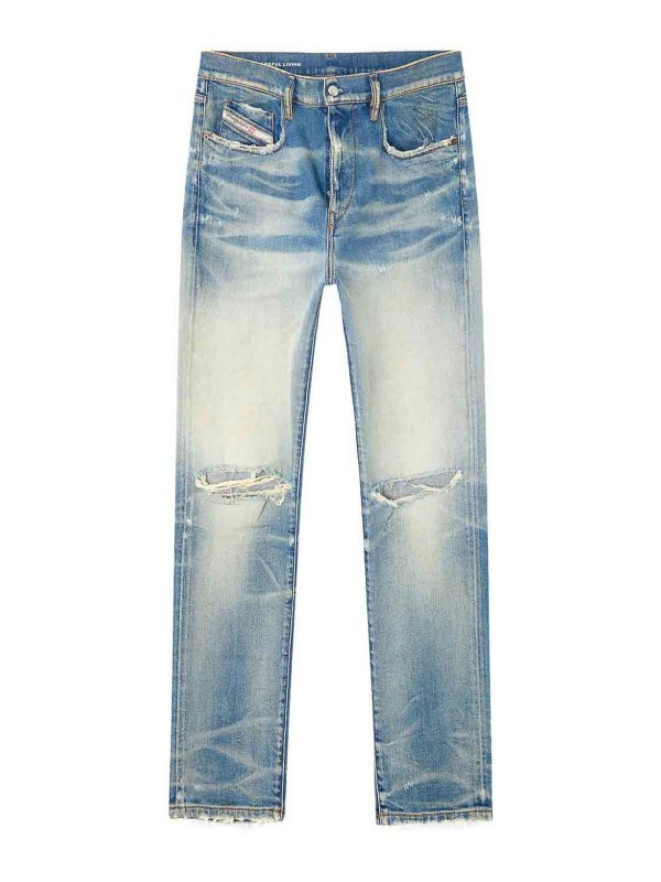 DIESEL: Bootcut - Bootcut Jeans - Blau