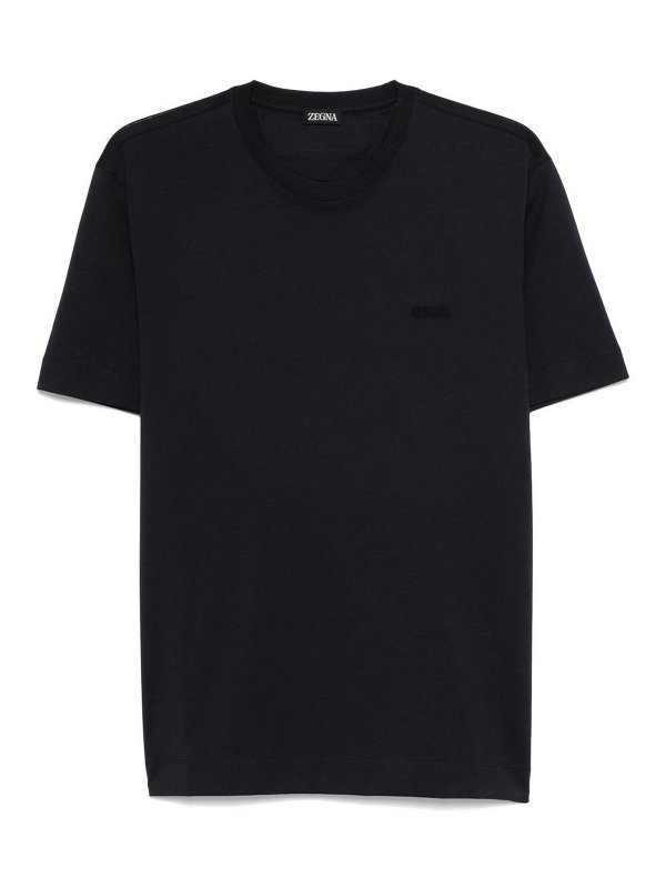ZEGNA: T-shirts - T-Shirt - Blau