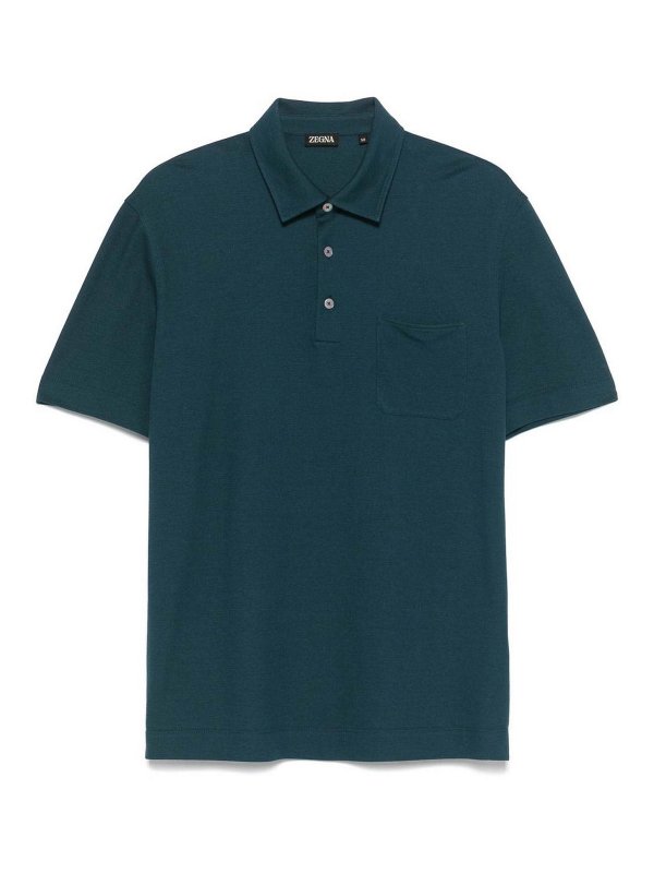 ZEGNA: ポロシャツ - ポロシャツ - ブルー
