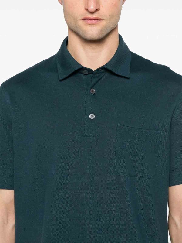 ポロシャツ - ブルー shop online: ZEGNA