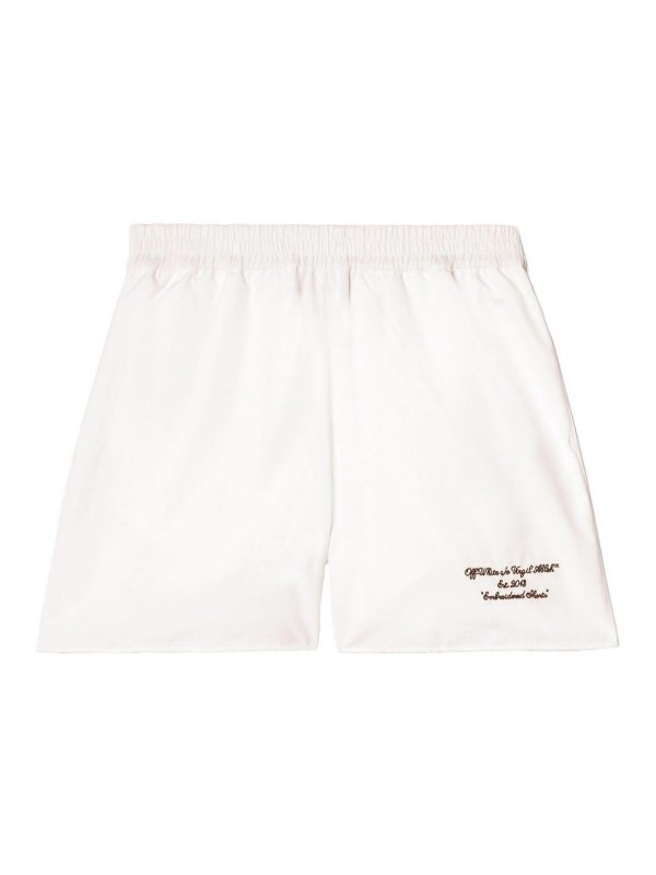 OFF-WHITE: Hosen Shorts - Shorts - Weiß
