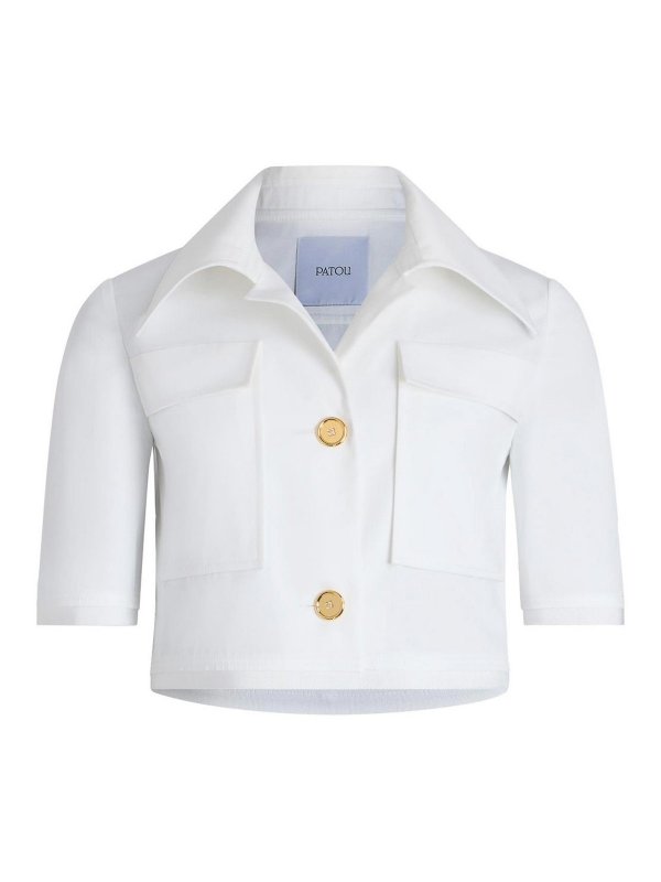 PATOU: giacche blazer - Giacca A Maniche Corte Crop