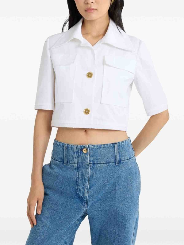 PATOU: giacche blazer online - Giacca A Maniche Corte Crop