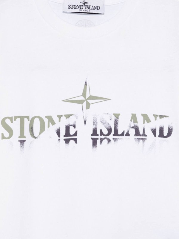 The Best Shops STONE ISLAND: T-shirts - T-Shirt - Weiß