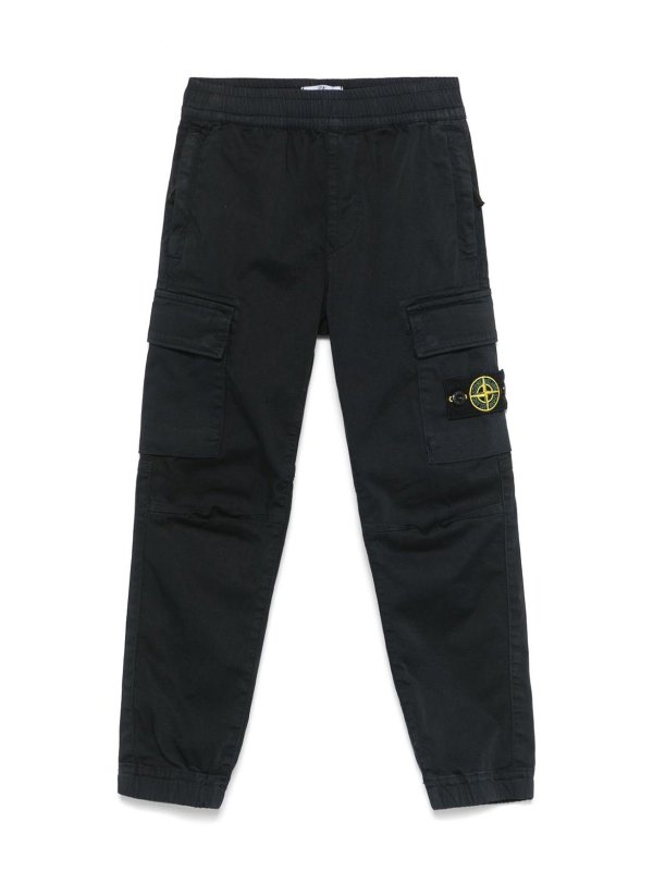 STONE ISLAND: casual trousers - Cargo with Compass application