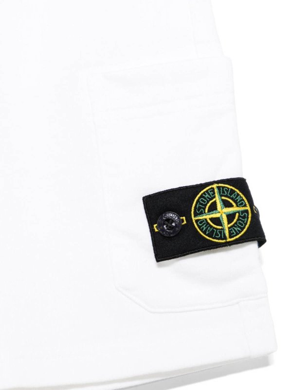 STONE ISLAND: pantaloni shorts online - Shorts Con Applicazione Compass