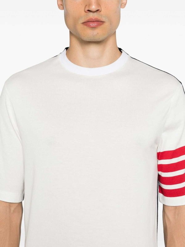 Tシャツ・カットソー THOM BROWNE Men T Shirts MJS010A01454 100 White Thom Browneアウトレット：Tシャツ メンズ - ホワイト | GIGLIO