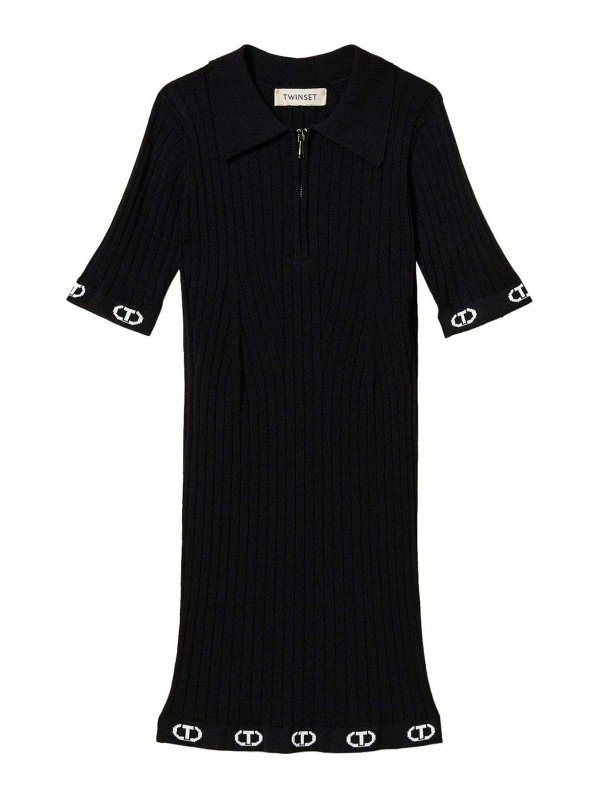 TWINSET: ニーレングスドレス - 膝丈ドレス - 黒
