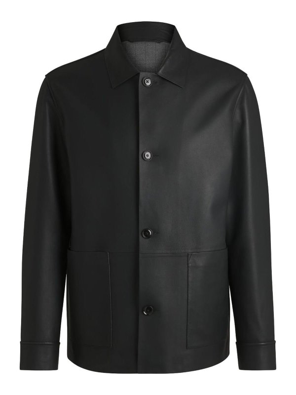 Hugo Boss: leather jacket - Leather jacket