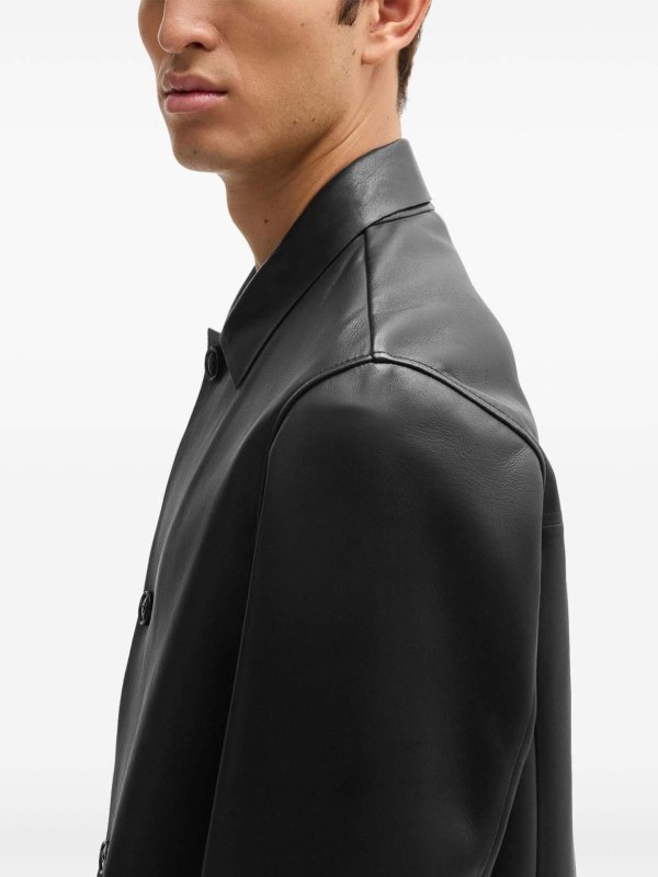 Hugo Boss: leather jacket online - Leather jacket