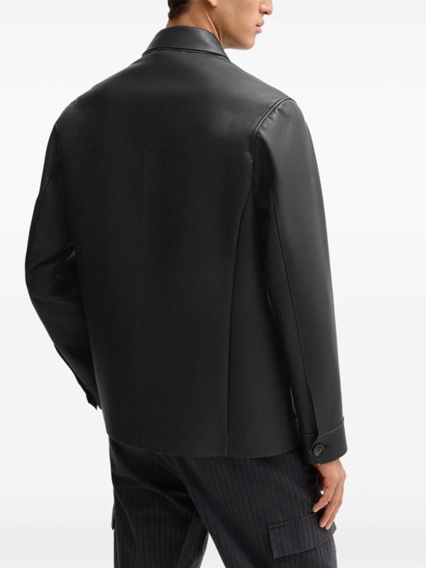 Leather jacket shop online: Hugo Boss