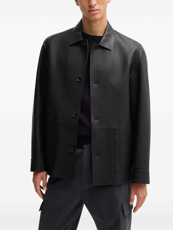 The Best Shops Hugo Boss: Leather jacket