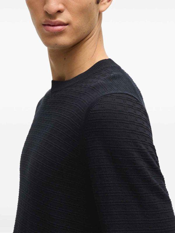 BOSS CAMEL buy online Suéter Con Escote Barco - Azul