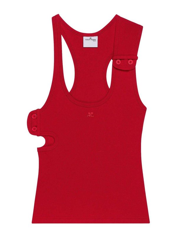 Courreges: Tops und Tank Tops - Top - Rot