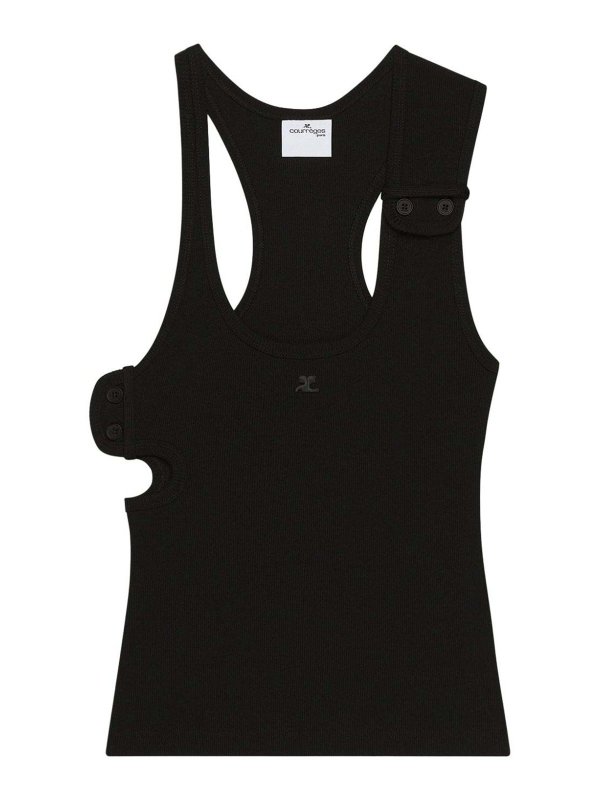Courreges: Tops und Tank Tops - Top - Schwarz