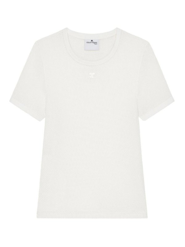 Courreges: T-shirts - T-Shirt - Weiß