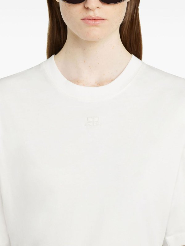 Courreges: t-shirts online - T-shirt with application