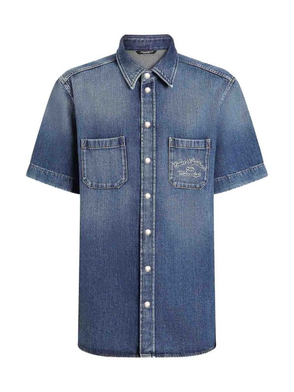 DOLCE & GABBANA: シャツ - シャツ - ブルー