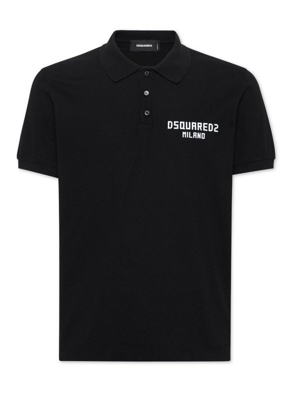 DSQUARED2: ポロシャツ - ポロシャツ - 黒