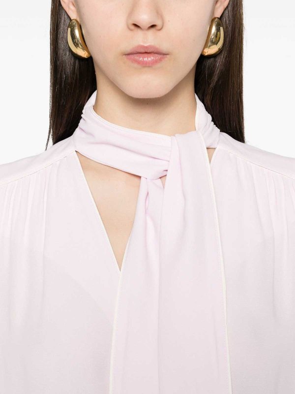 The Best Shops ELISABETTA FRANCHI: casual jackets - Blouse with knotted neck and border