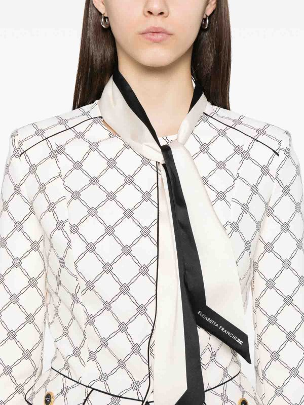 Blazer - Blanc shop online: ELISABETTA FRANCHI