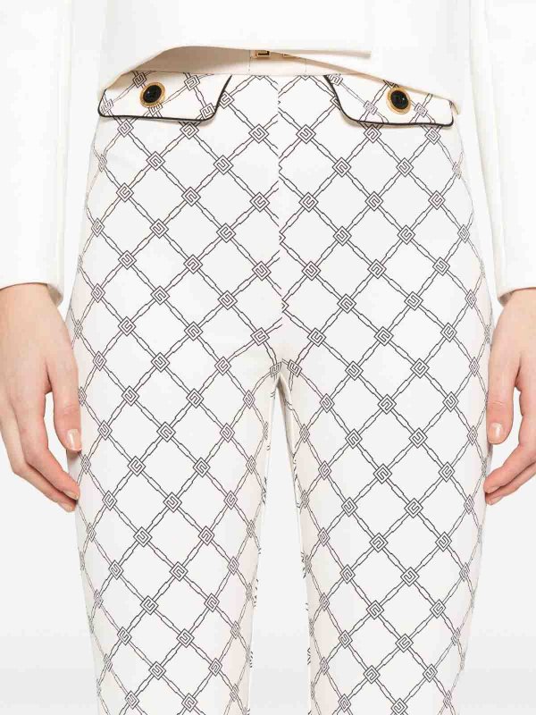 ELISABETTA FRANCHI: casual trousers online - Crepe trousers with printing