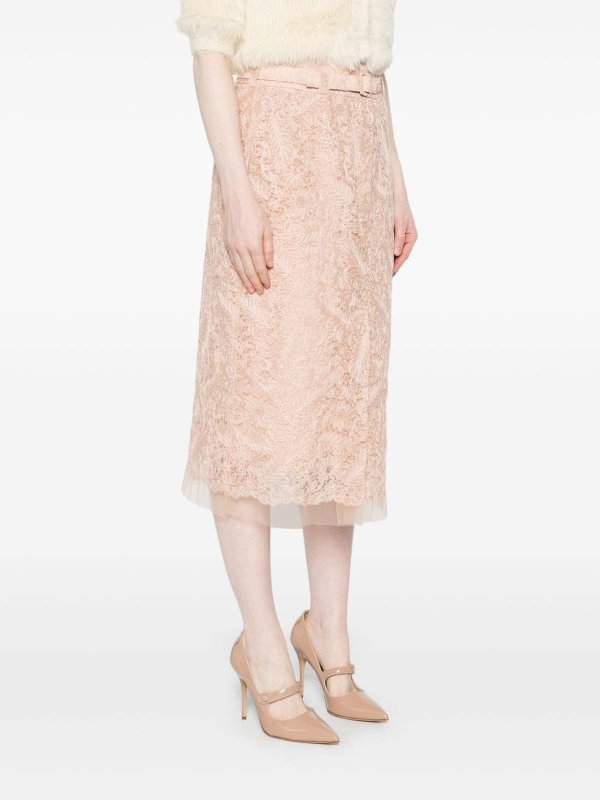 ERMANNO SCERVINO: ニーレングススカート＆ミディ丈 online - ロングスカート - ヌードカラー