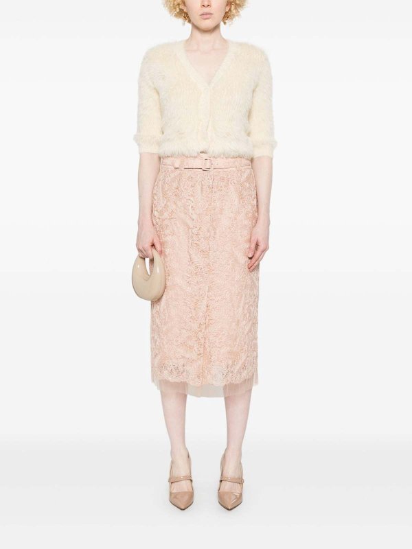 The Best Shops ERMANNO SCERVINO: ニーレングススカート＆ミディ丈 - ロングスカート - ヌードカラー